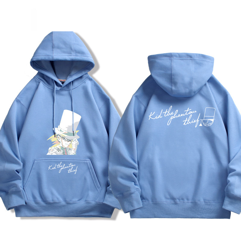 名偵探柯南 2024秋冬新款親子情侶裝薄絨款連帽衛衣