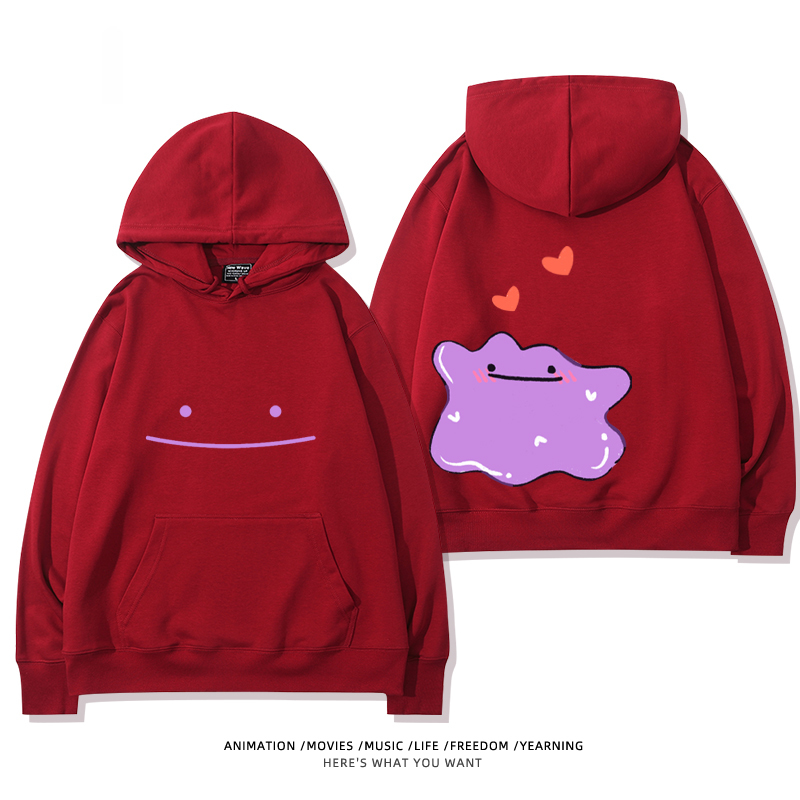 寶可夢 聯名衛衣2024秋冬新款親子情侶裝薄絨款連帽衛衣