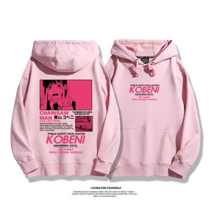 鏈鋸人新款 親子情侶男女款連帽衛衣