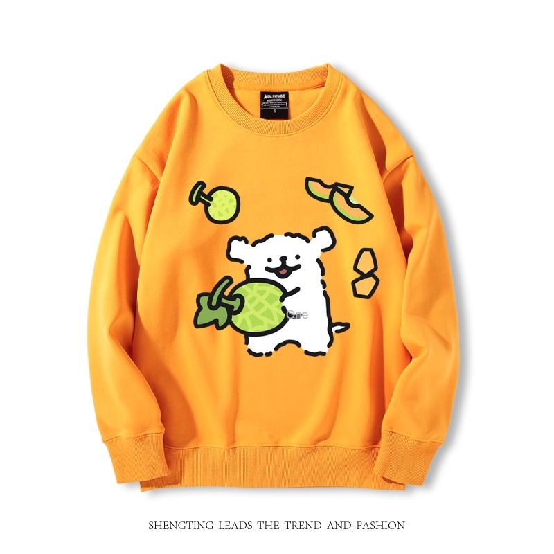 線條小狗 2024親子情侶裝 圓領長袖