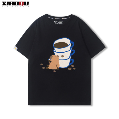 卡皮巴拉 2024親子情侶男女同款 純棉T恤