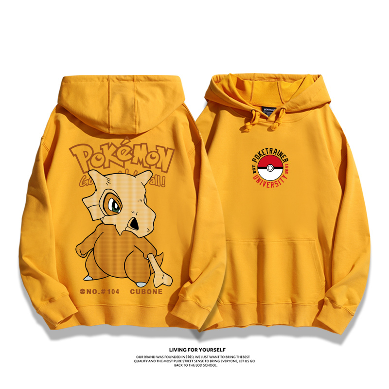 寶可夢聯名衛衣2023秋冬新款親子情侶裝薄絨款連帽衛衣