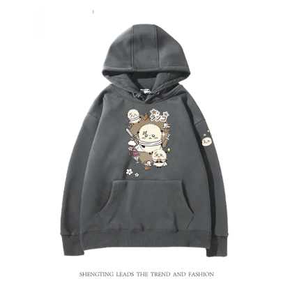 chiikawa 2024秋冬新款親子情侶裝薄絨款連帽衛衣