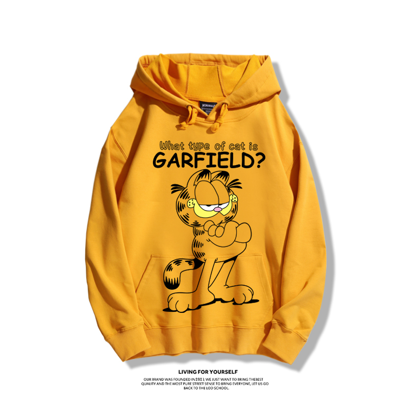 加菲貓聯名衛衣2025秋冬新款親子情侶裝連帽衛衣