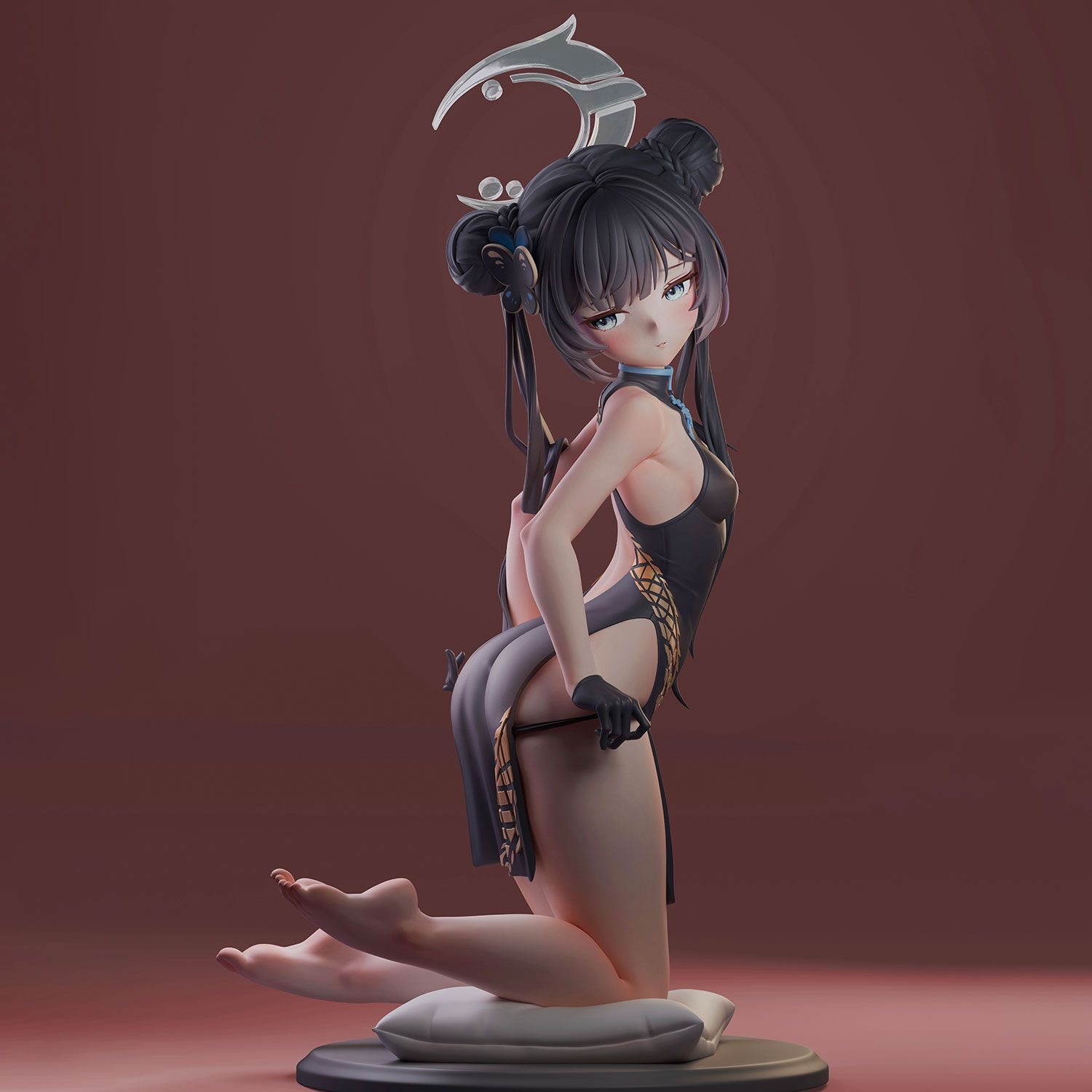 蔚藍檔案 龍華妃咲 旗袍 跪姿