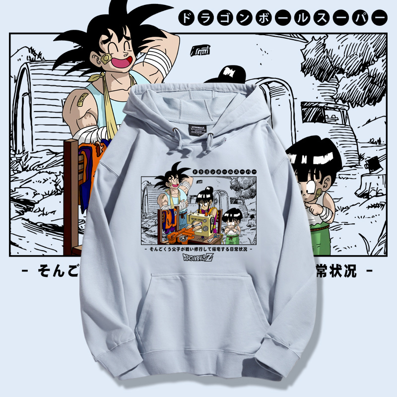 七龍珠聯名衛衣2023秋冬新款親子情侶裝薄絨款連帽衛衣