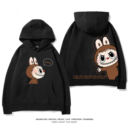 labubu新款 寬鬆百搭 秋冬款 寬鬆連帽衛衣