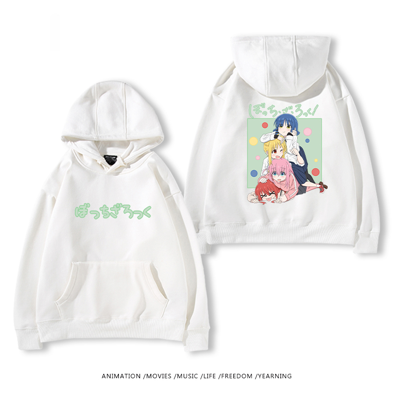 孤獨搖滾 聯名衛衣2024秋冬新款親子情侶裝薄絨款連帽衛衣