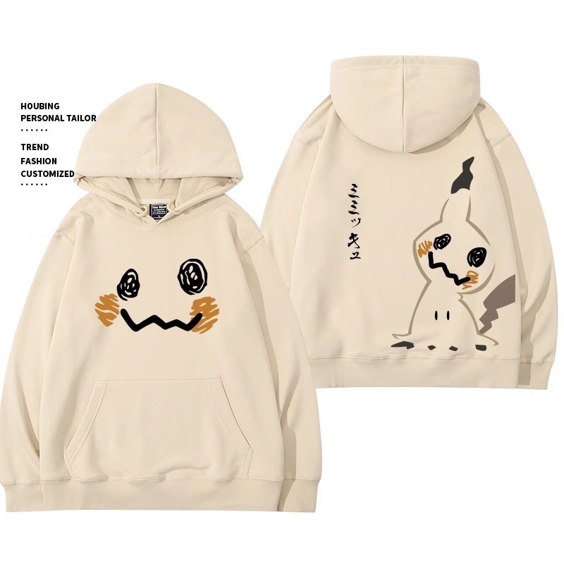 寶可夢 聯名衛衣2024秋冬新款親子情侶裝薄絨款連帽衛衣