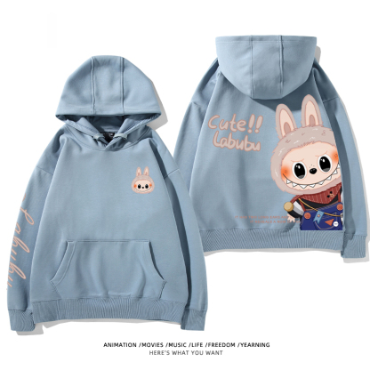 labubu新款 寬鬆百搭 秋冬款 寬鬆連帽衛衣