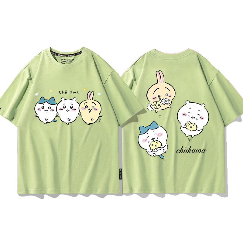 Chiikawa聯名衛衣2024秋冬新款親子情侶裝薄絨款連帽衛衣