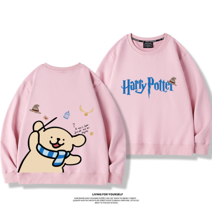 線條小狗2023親子情侶裝 圓領長袖