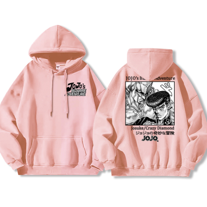 JOJO的奇妙冒險聯名衛衣2024秋冬新款親子情侶裝薄絨款連帽衛衣