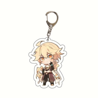 原神旅行者可莉安柏凱亞克力雙面鑰匙扣個性掛飾遊戲周邊薔薇魔女【單買三件起送】