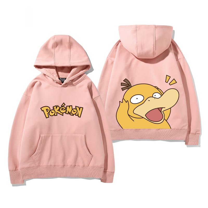 精靈寶可夢可達鴨 衛衣2025秋冬新款親子情侶裝連帽衛衣