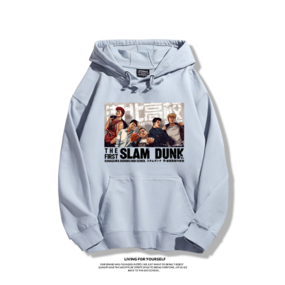 灌籃高手聯名衛衣2023秋冬新款親子情侶裝薄絨款連帽衛衣