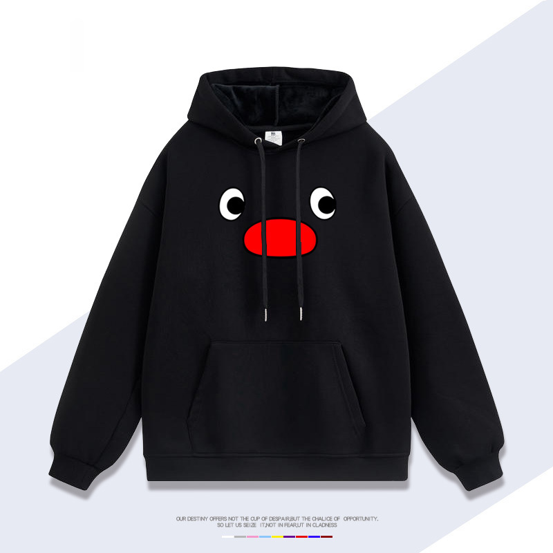 企鵝家族pingu 聯名衛衣2025秋冬新款 親子情侶裝連帽衛衣