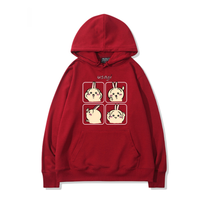 chiikawa 2024秋冬新款親子情侶裝薄絨款連帽衛衣