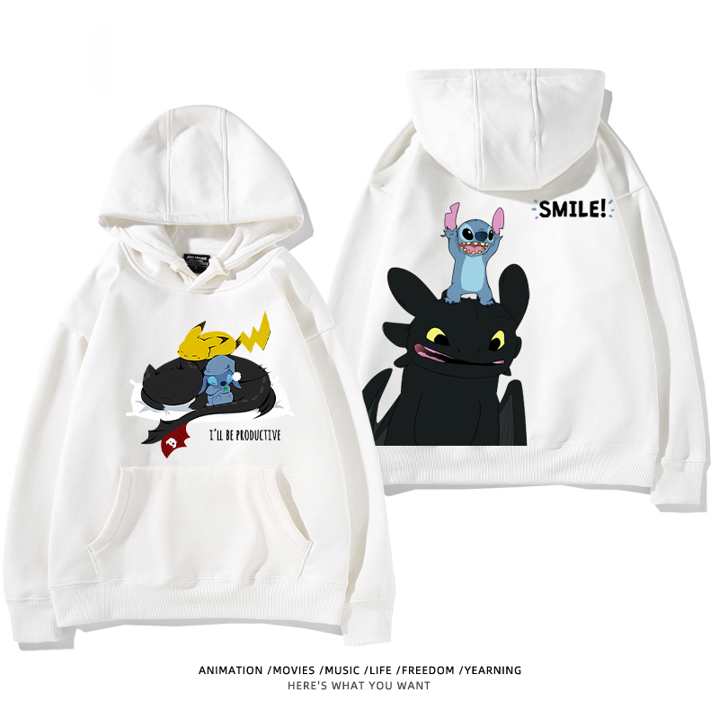 馴龍高手 聯名衛衣2024秋冬新款親子情侶裝薄絨款連帽衛衣