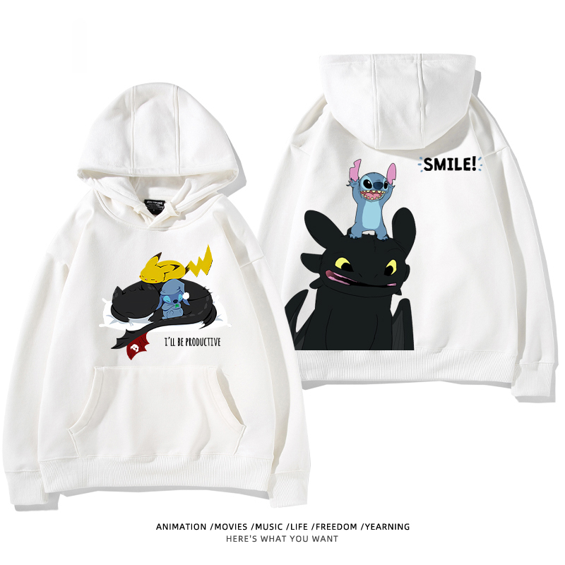 馴龍高手 聯名衛衣2024秋冬新款親子情侶裝薄絨款連帽衛衣