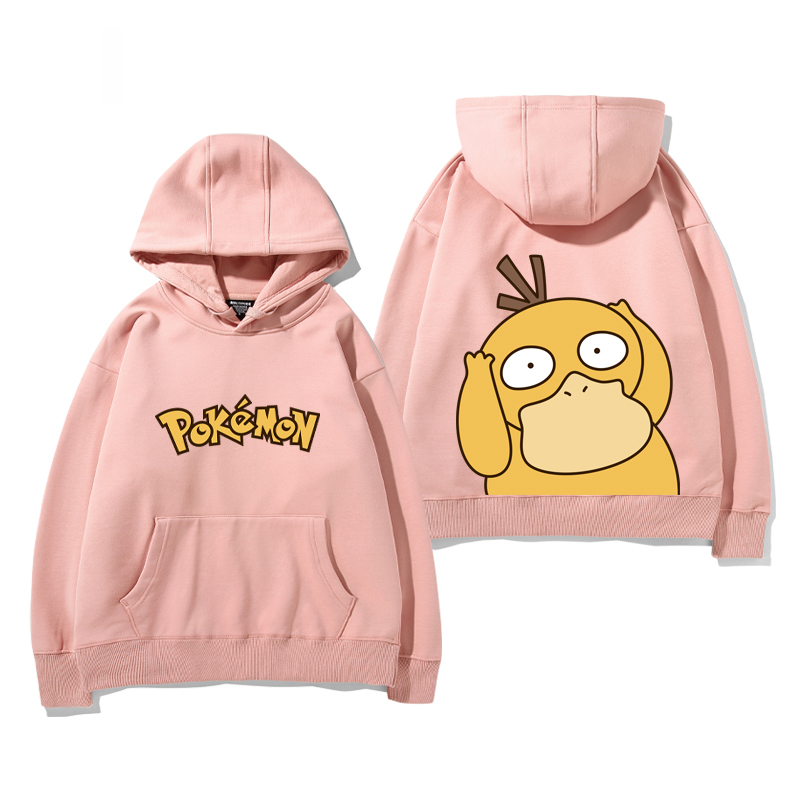 精靈寶可夢可達鴨 衛衣2025秋冬新款親子情侶裝連帽衛衣