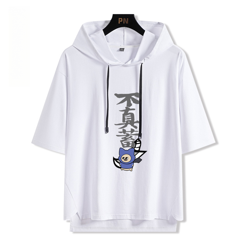 魔物獵人呆貓艾露貓搞怪  連帽短袖T恤