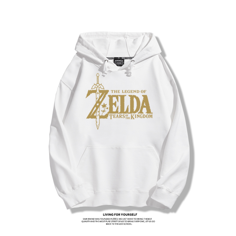 薩爾達傳說王國之淚聯名衛衣2023秋冬新款親子情侶裝薄絨款連帽衛衣