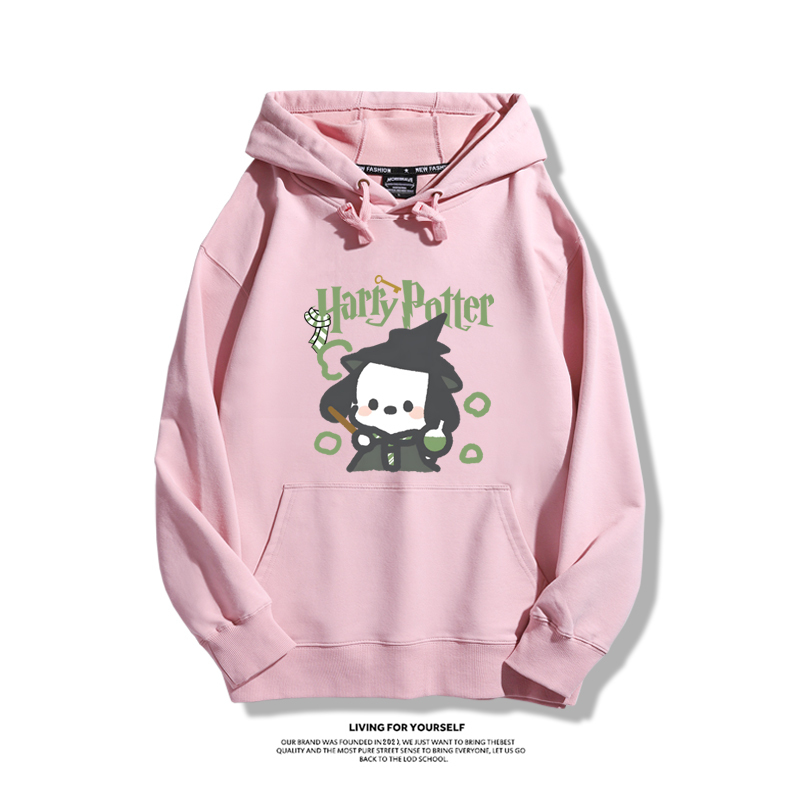 哈利波特聯名帕恰狗2023秋冬新款親子情侶裝薄絨款連帽衛衣