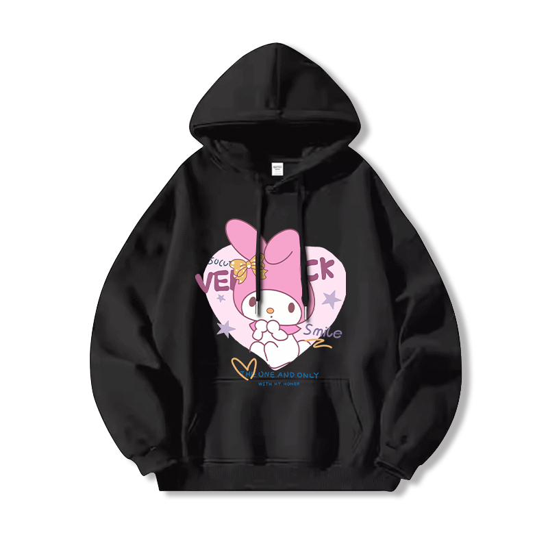 三麗鷗 聯名衛衣2024秋冬新款親子情侶裝薄絨款連帽衛衣