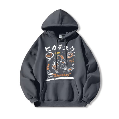 寶可夢 聯名衛衣2024秋冬新款親子情侶裝薄絨款連帽衛衣