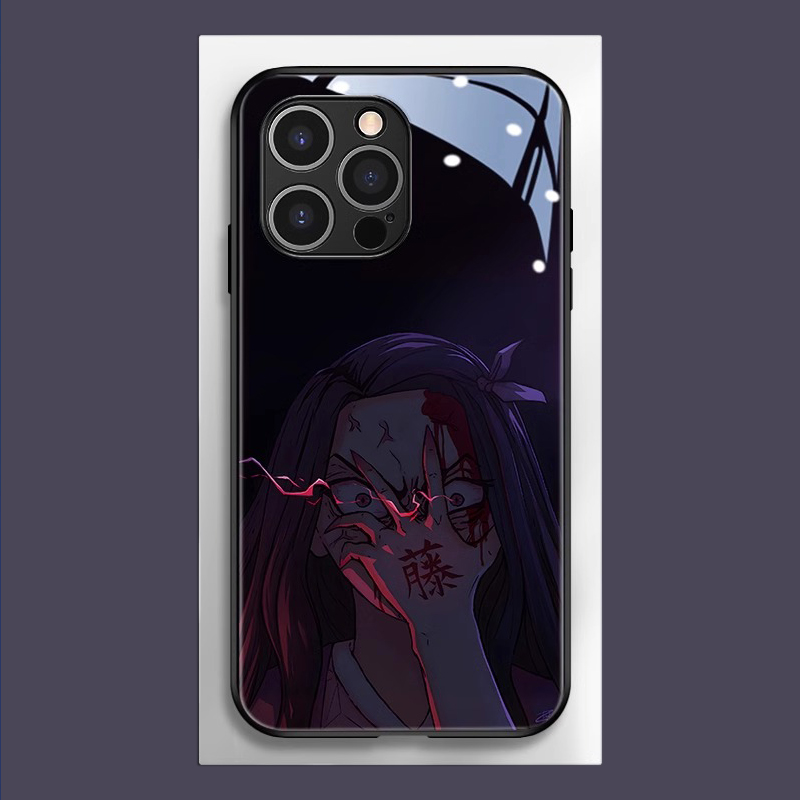 鬼滅之刃新款高清全包防摔玻璃殼