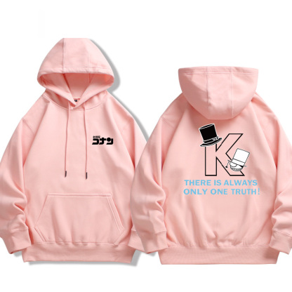 名偵探柯南 2024秋冬新款親子情侶裝薄絨款連帽衛衣