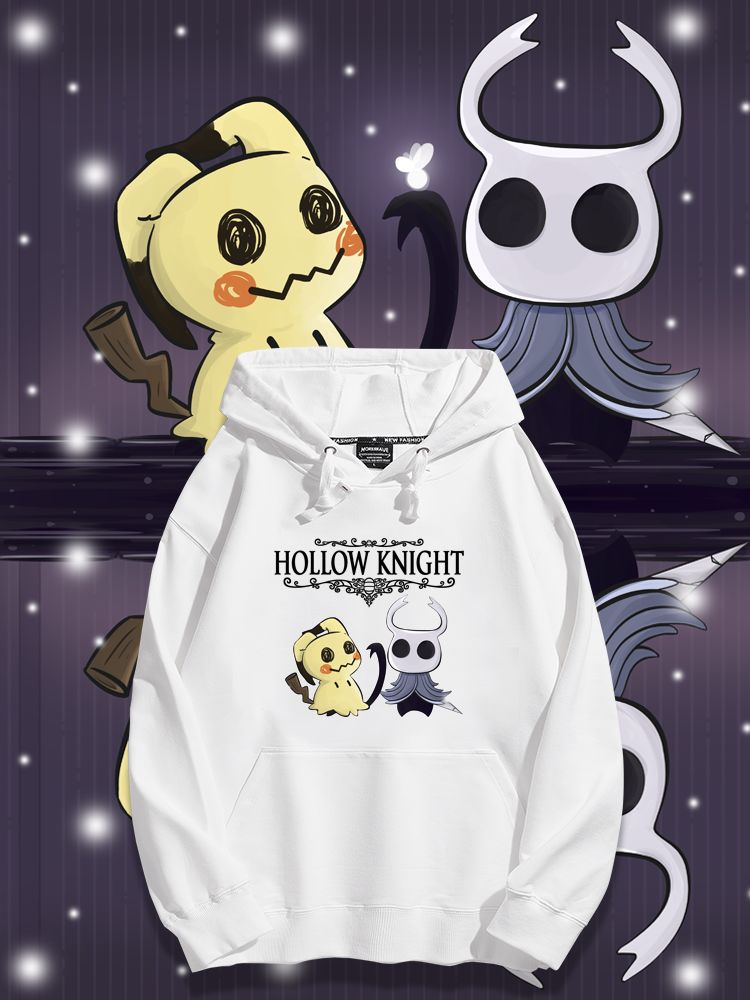 空洞騎士聯名寶可夢衛衣2023秋冬新款親子情侶裝薄絨款連帽衛衣