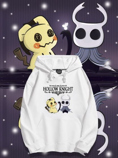 空洞騎士聯名寶可夢衛衣2023秋冬新款親子情侶裝薄絨款連帽衛衣