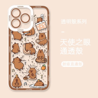 蘋果 系列卡皮巴拉天使眼透明防摔軟殼