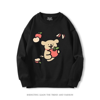 線條小狗 2024親子情侶裝 圓領長袖