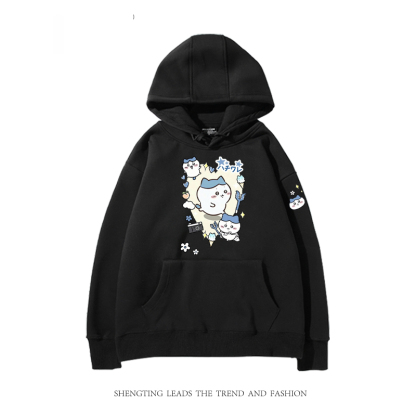 chiikawa 2024秋冬新款親子情侶裝薄絨款連帽衛衣