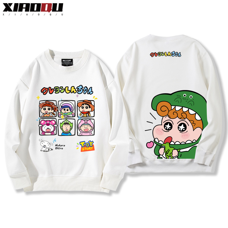 蠟筆小新聯名西遊記哈利波特玩具總動員小葵巴斯光年赫敏 2024親子情侶裝 圓領長袖