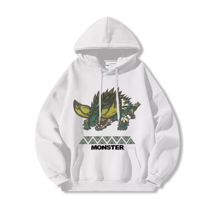 Monster Hunter Rise怪物獵人 聯名衛衣2024秋冬新款親子情侶裝薄絨款連帽衛衣