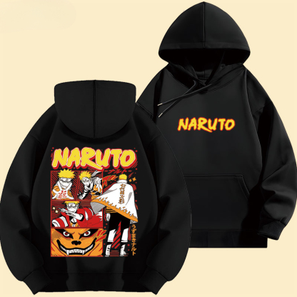 火影忍者 2024秋冬新款親子情侶裝薄絨款連帽衛衣