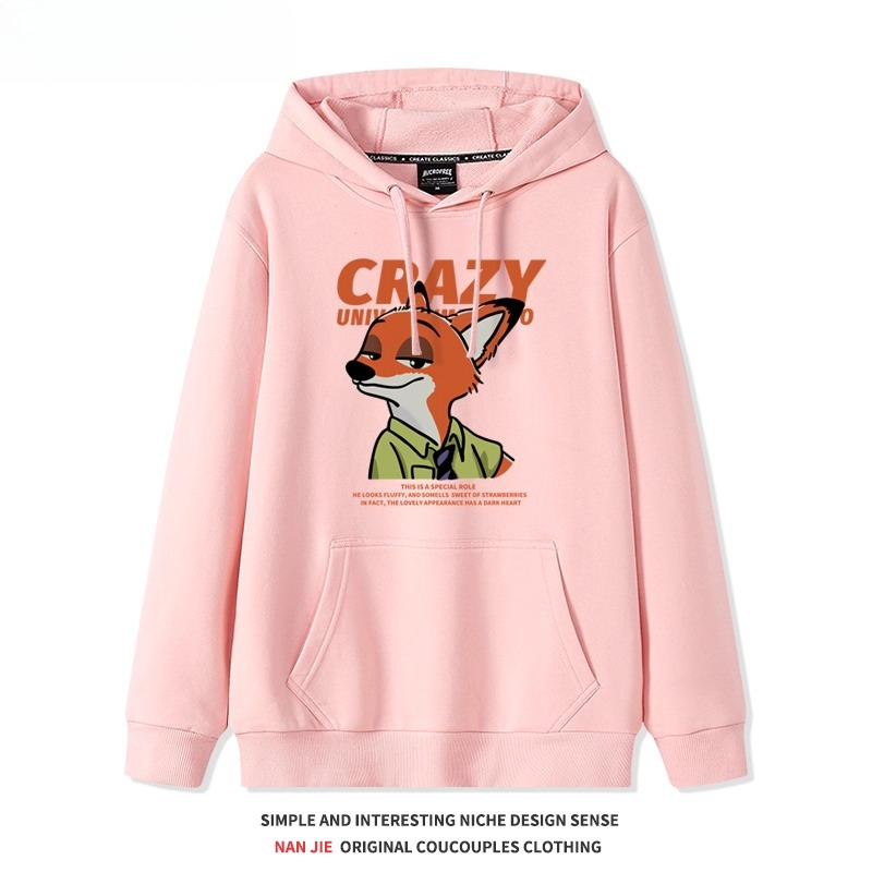 瘋狂動物城朱迪尼克 聯名衛衣2025秋冬新款 親子情侶裝連帽衛衣