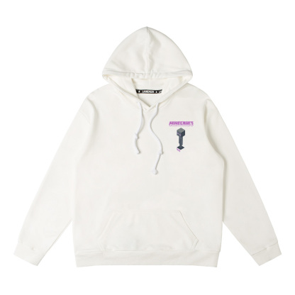 Minecraft我的世界聯名衛衣2024秋冬新款親子情侶裝薄絨款連帽衛衣