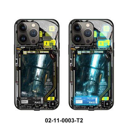 蘋果 系列賽博朋克來電閃智能發光手機殼