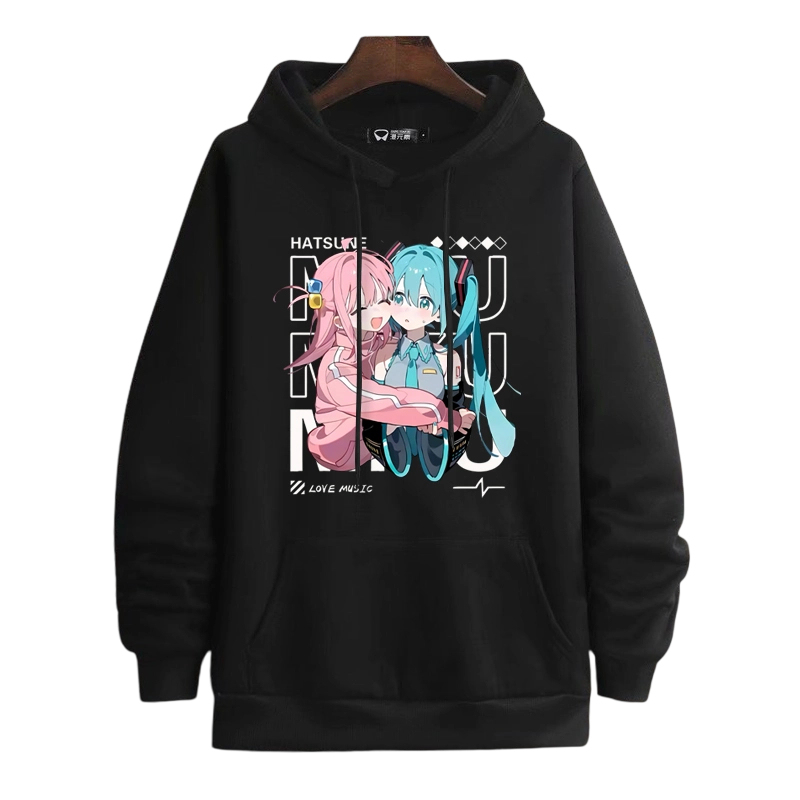 孤獨搖滾 X 初音未來 聯名衛衣2025秋冬新款 親子情侶裝連帽衛衣