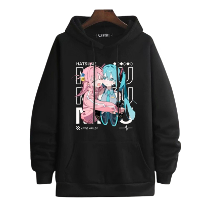 孤獨搖滾 X 初音未來 聯名衛衣2025秋冬新款 親子情侶裝連帽衛衣