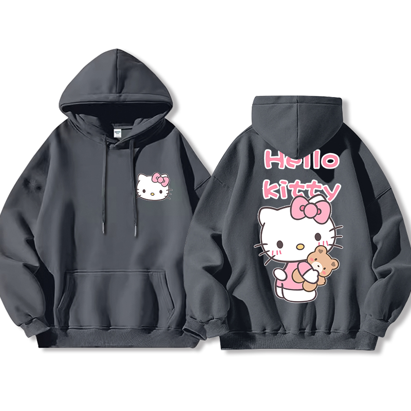 HelloKitty新款 寬鬆百搭 秋冬款 寬鬆連帽衛衣