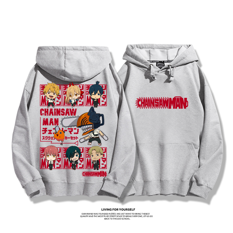鏈鋸人新款 親子情侶男女款連帽衛衣