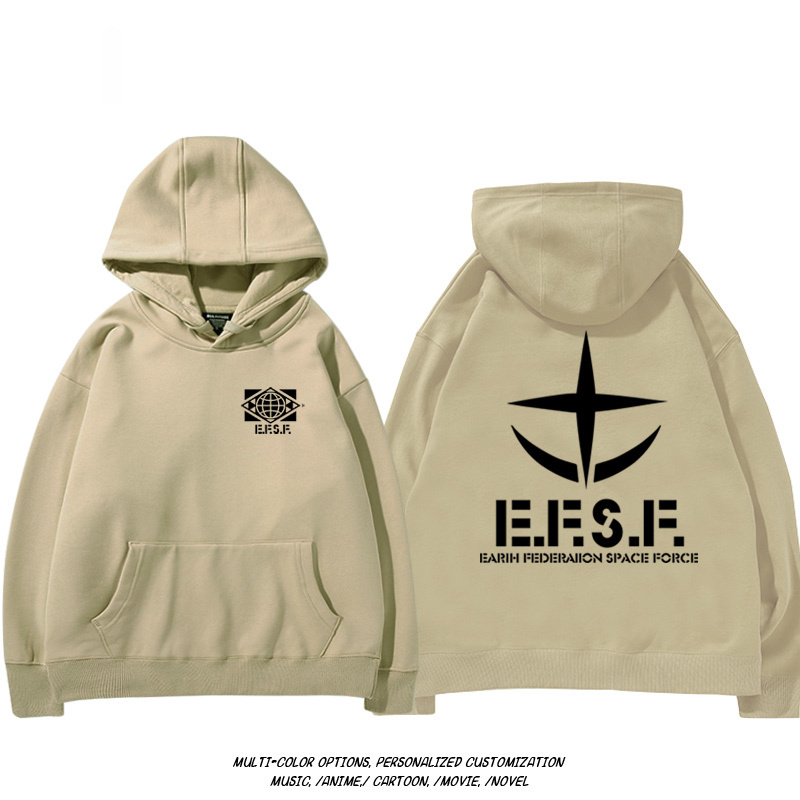 機動戰士高達扎古吉翁 聯名衛衣2024秋冬新款親子情侶裝薄絨款連帽衛衣