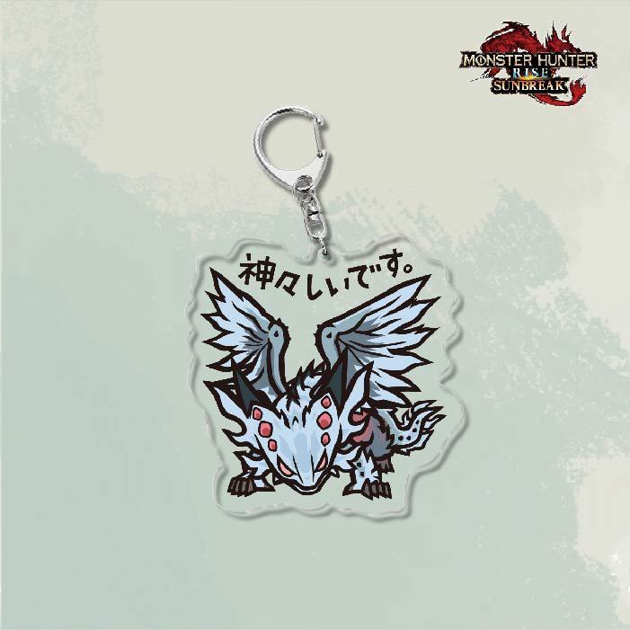 Monster Hunter Rise怪物獵人崛起滅盡龍雪鬼獸冰狼亞力克鑰匙扣掛飾【單買三件起送】