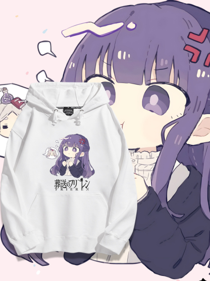 葬送的芙莉蓮聯名衛衣2023秋冬新款親子情侶裝薄絨款連帽衛衣